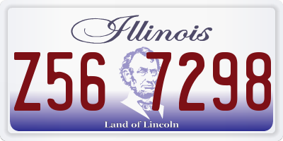 IL license plate Z567298