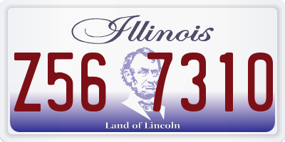 IL license plate Z567310