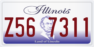 IL license plate Z567311