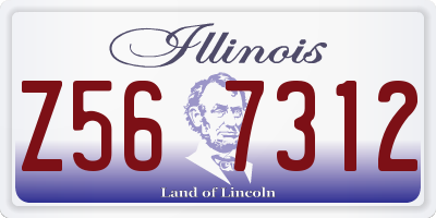 IL license plate Z567312