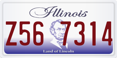 IL license plate Z567314