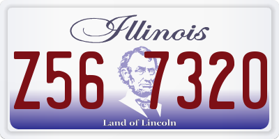IL license plate Z567320