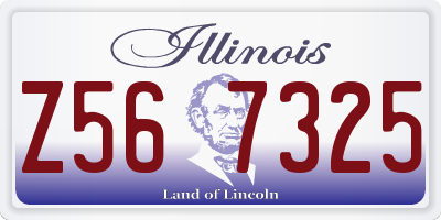 IL license plate Z567325