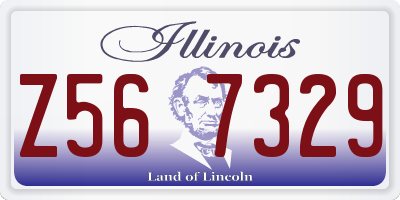 IL license plate Z567329