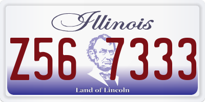 IL license plate Z567333