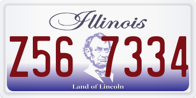 IL license plate Z567334