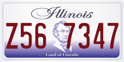 IL license plate Z567347