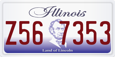 IL license plate Z567353