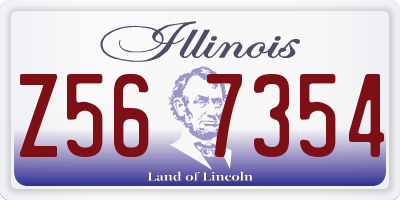 IL license plate Z567354