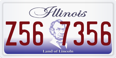 IL license plate Z567356
