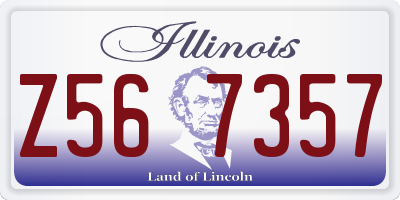 IL license plate Z567357