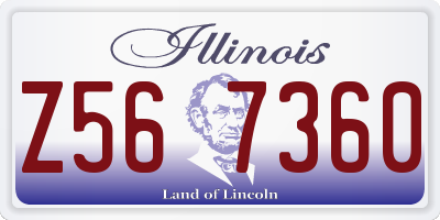 IL license plate Z567360