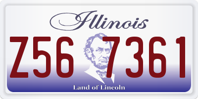 IL license plate Z567361