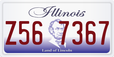IL license plate Z567367