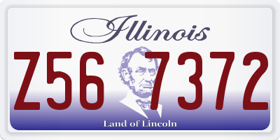 IL license plate Z567372