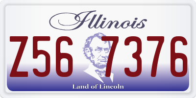 IL license plate Z567376