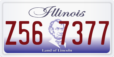 IL license plate Z567377