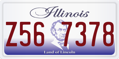 IL license plate Z567378