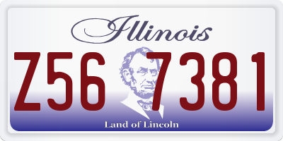 IL license plate Z567381