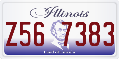 IL license plate Z567383