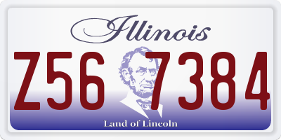 IL license plate Z567384
