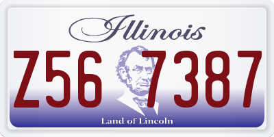 IL license plate Z567387