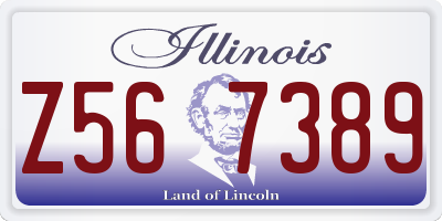IL license plate Z567389