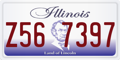 IL license plate Z567397
