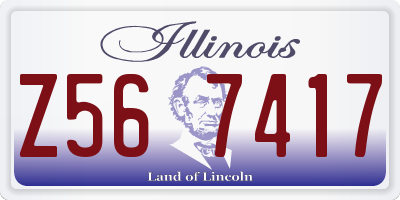 IL license plate Z567417
