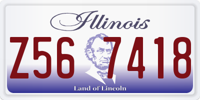 IL license plate Z567418