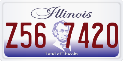 IL license plate Z567420