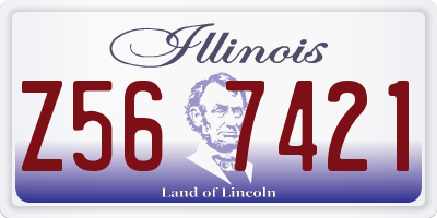 IL license plate Z567421