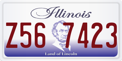 IL license plate Z567423