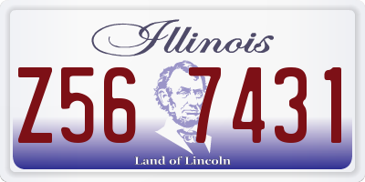 IL license plate Z567431