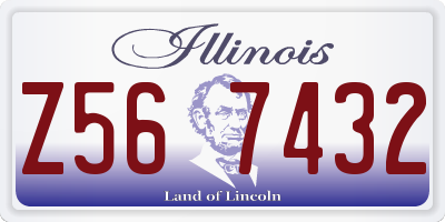 IL license plate Z567432