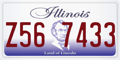IL license plate Z567433