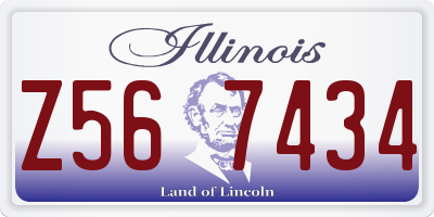IL license plate Z567434