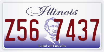 IL license plate Z567437