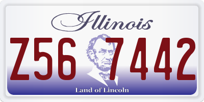 IL license plate Z567442