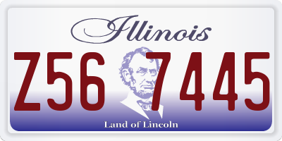 IL license plate Z567445