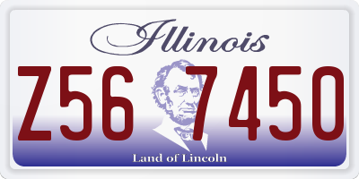 IL license plate Z567450