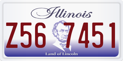 IL license plate Z567451