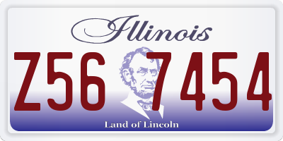 IL license plate Z567454