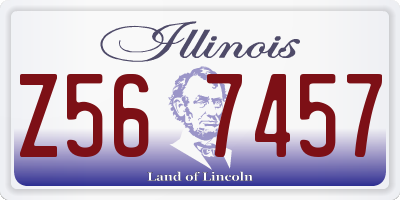 IL license plate Z567457