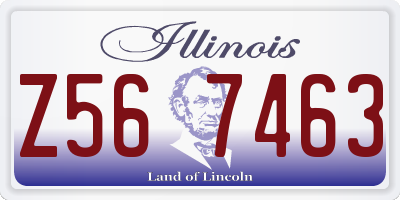 IL license plate Z567463