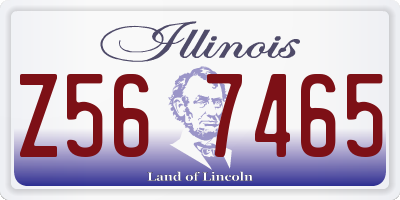 IL license plate Z567465