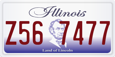 IL license plate Z567477