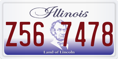 IL license plate Z567478