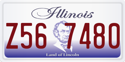 IL license plate Z567480