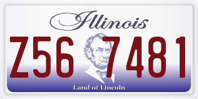 IL license plate Z567481